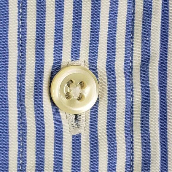 Polo Ralph Lauren Shirt Oxford Button Down Mens Size 16.5 Large LS Blue Striped - Picture 6 of 9